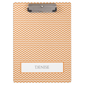 Porte-bloc Porte - bloc personnalisé Orange Simple Chevron