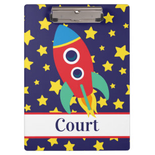 Porte-bloc Porte - bloc personnalisé Space Rocket