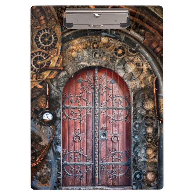Porte-bloc Porte - bloc personnalisé Steampunk (Devant)