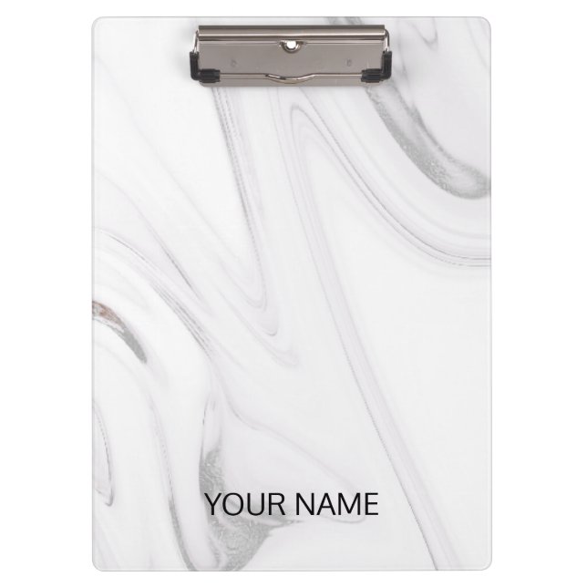 Porte-bloc Porte - bloc Personnaliser Marbre blanc (Devant)