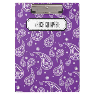 Porte-bloc Porte - bloc pourpre personnalisé de Paisley