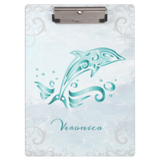 Porte-bloc Porte - bloc turquoise Dolphin personnalisé