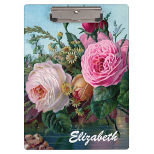 Porte-bloc Porte - bloc victorien vintage de coutume de roses