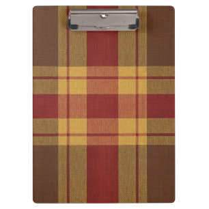 Porte-bloc Porte-copie en tissu faux plaid d'automne