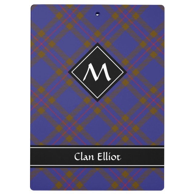 Porte-bloc Porte-documents Clan Elliot Tartan Moderne (Dos)