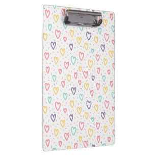 Porte-bloc Porte-documents cœurs colorés mignons
