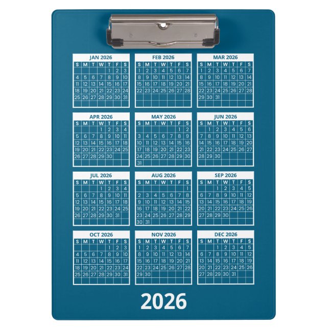 Porte-bloc Porte-documents de calendrier annuel 2026 Ajoutez  (Devant)