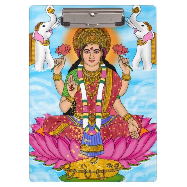 Porte-bloc Porte-documents de la déesse Lakshmi (Devant)