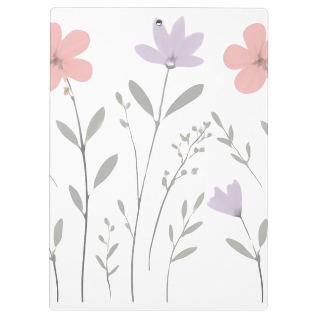 Porte-bloc Porte-documents Fleuris Pastel Bloom pour Adolesce (Dos)