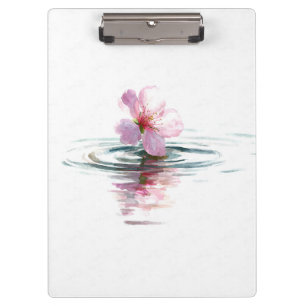 Porte-bloc Porte-documents minimaliste à vague d'eau Fleur ro