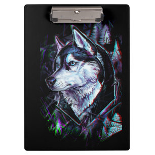 Porte-bloc Porte-documents Neon Wolf