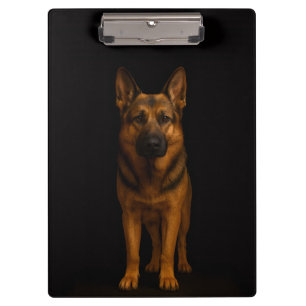 Porte-bloc Porte-documents noir 4 Luxe, chien berger allemand