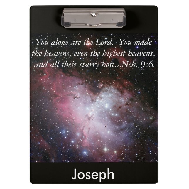 Porte-bloc Porte-documents personnalisé avec verset biblique  (Devant)