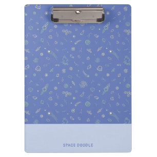 Porte-bloc Porte-documents personnalisé Cute Space Doodle