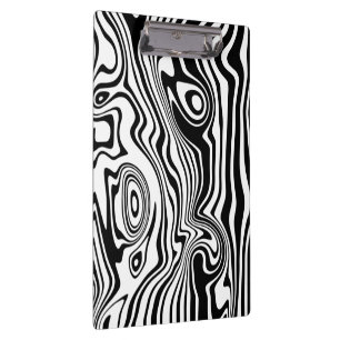 Porte-bloc Porte-documents rayé ondulé noir et blanc ou chois