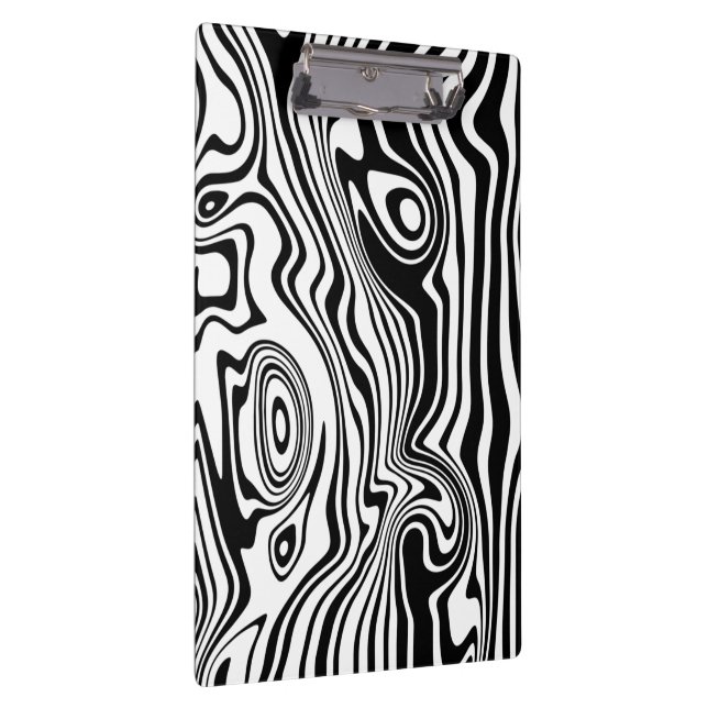Porte-bloc Porte-documents rayé ondulé noir et blanc ou chois (Swatch)