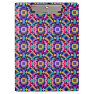 Porte-bloc Porte-documents vibrant avec un motif géométrique