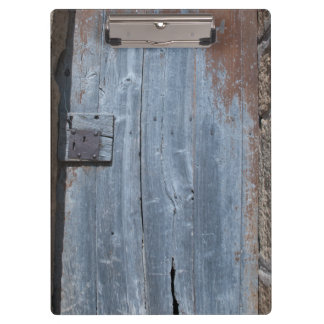 Porte-bloc Porte en bois usé et rouillé
