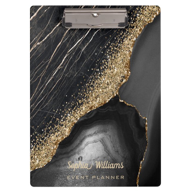 Porte-bloc Porte en marbre noir (Devant)