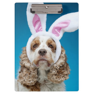 Porte-bloc Portrait de chien utilisant des oreilles de lapin