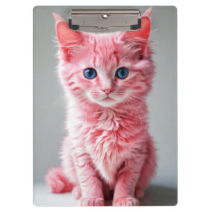 Porte-bloc Portrait photo de chat rose
