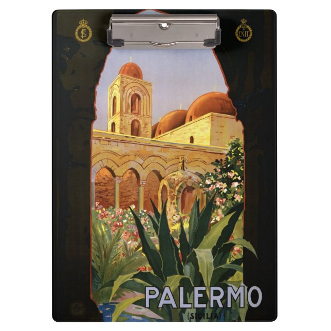 Porte-bloc Poster vintage Palermo Italie (Devant)