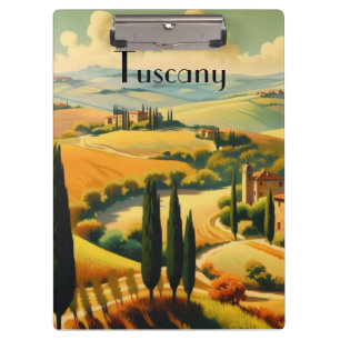 Porte-bloc Poster Vintage voyage Campagne toscane
