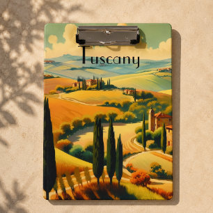 Porte-bloc Poster Vintage voyage Campagne toscane