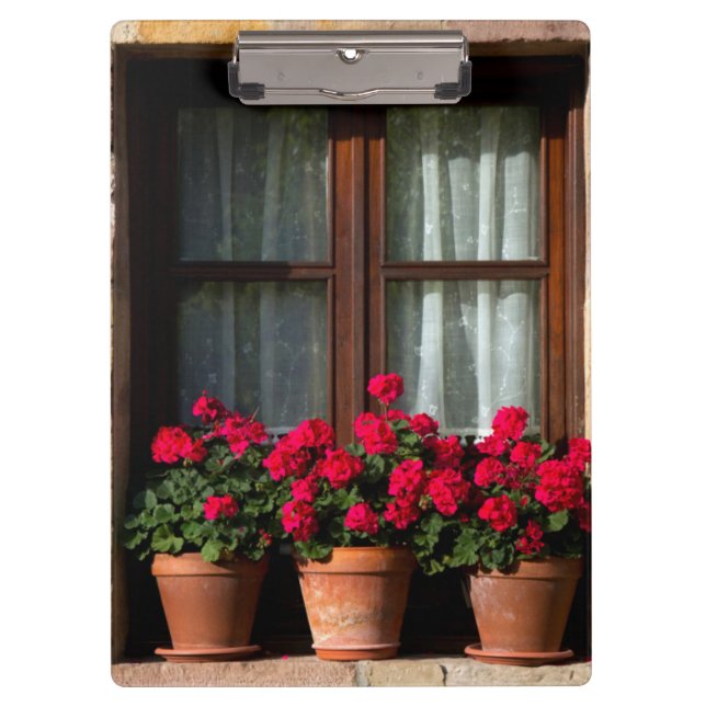 Porte-bloc Pots de fleurs de fenêtres dans le village (Devant)