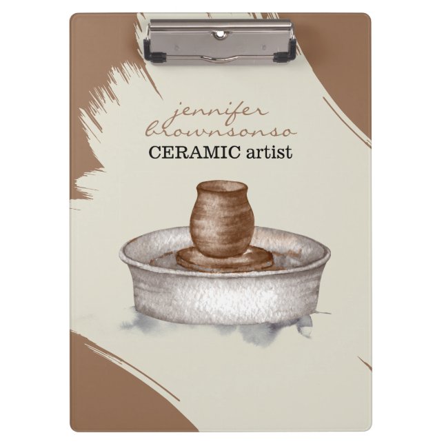 Porte-bloc Pottery Ceramic Clay Turner sculpture stylist (Devant)