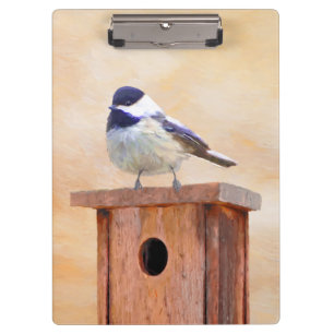 Porte-bloc Poulet sur la peinture d'oiseaux Art original