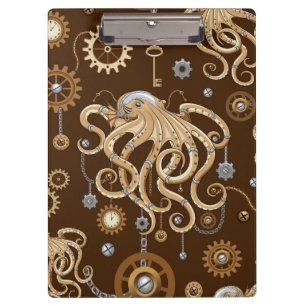 Porte-bloc Poulpe Steampunk Rétro Fantastique Mécanique