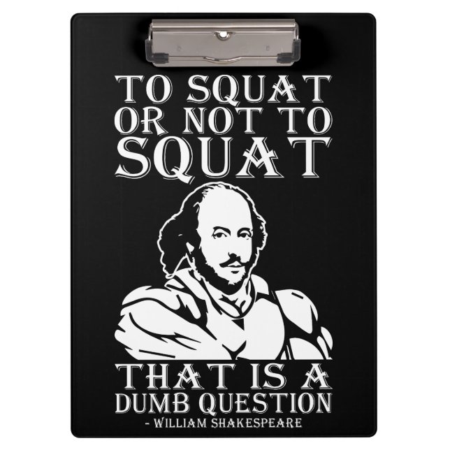 Porte-bloc Pour Squat Ou Non Pour Squat ? - William Shakespea (Devant)