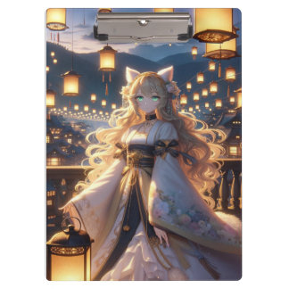 Porte-bloc Pourcentage à double face mystique Golden Catgirl