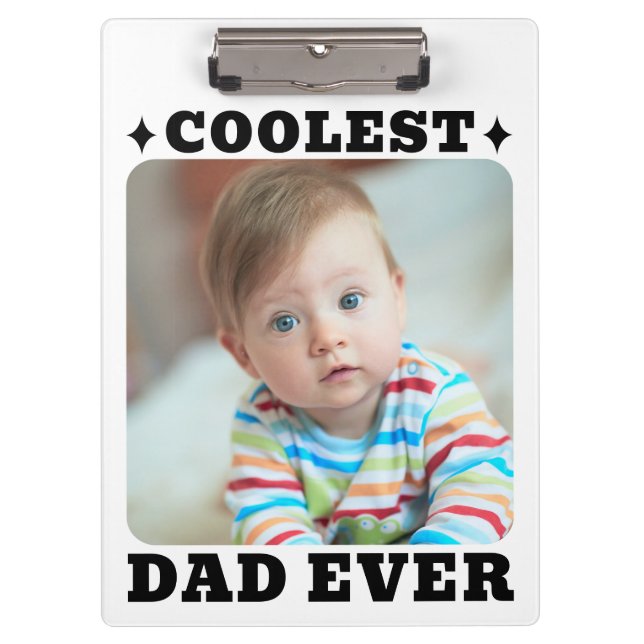 Porte-bloc Première Fête des Pères Papa le Plus Cool Bébé Pho (Devant)