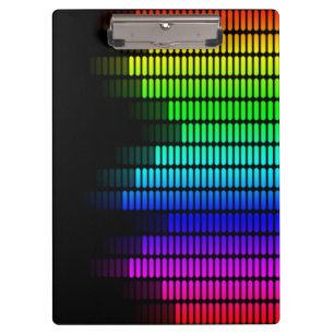 Porte-bloc presse-papiers égaliseur arc-en-ciel