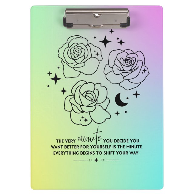 Porte-bloc Presse-papiers Pastel Glow Up (Devant)