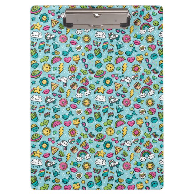 Porte-bloc Presse-papiers Totally Cute Doodles (Devant)