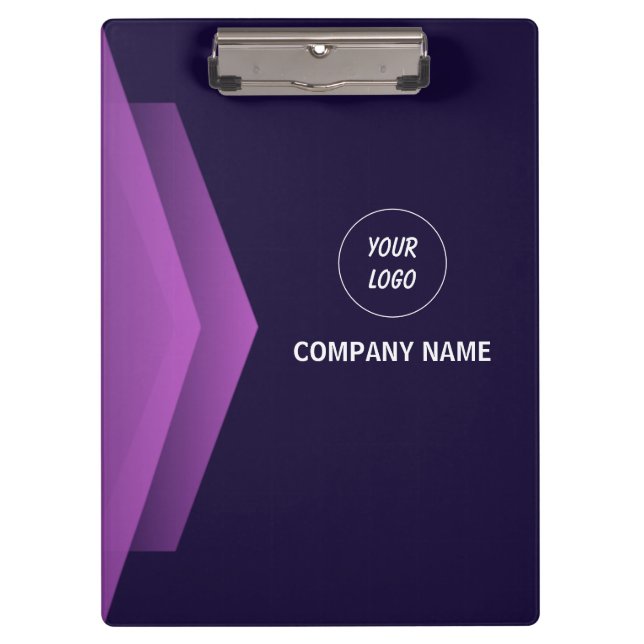 Porte-bloc Professionnel moderne violet blanc (Devant)