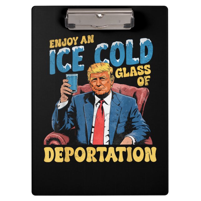 Porte-bloc Profitez d'un verre glacé de déportation  (Devant)