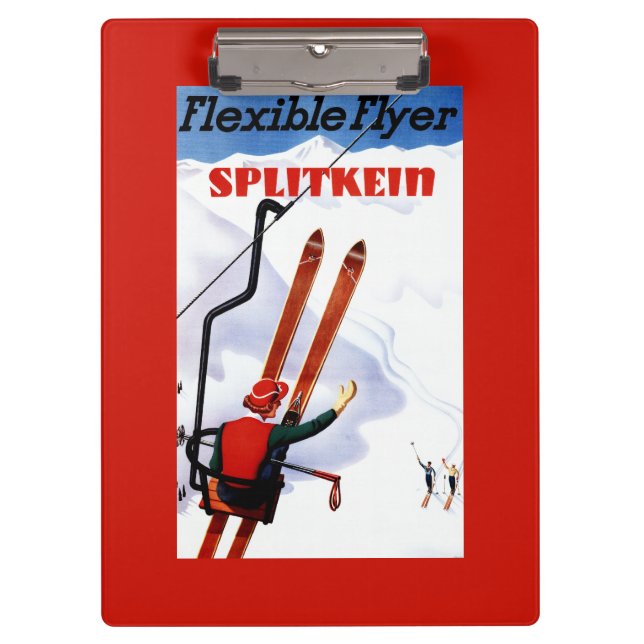 Porte-bloc Promo en bois de skis de Splitkein d'insecte (Devant)