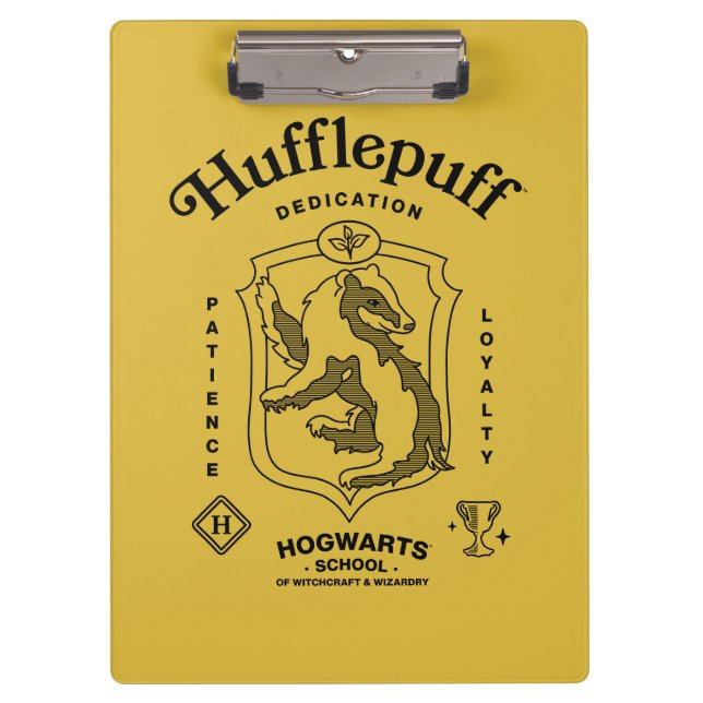 Porte-bloc PUFFS™ Dévouement Patience Loyauté Blason (Devant)