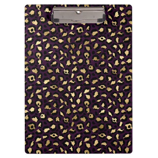 Porte-bloc Purple and Gold Leopard Series Design 2 (Devant)
