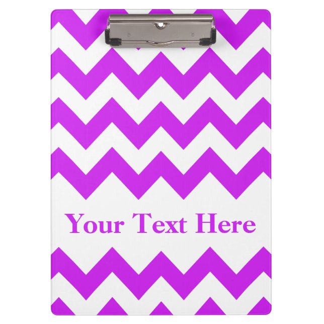 Porte-bloc Purple Bold Chevron avec texte personnalisable (Devant)