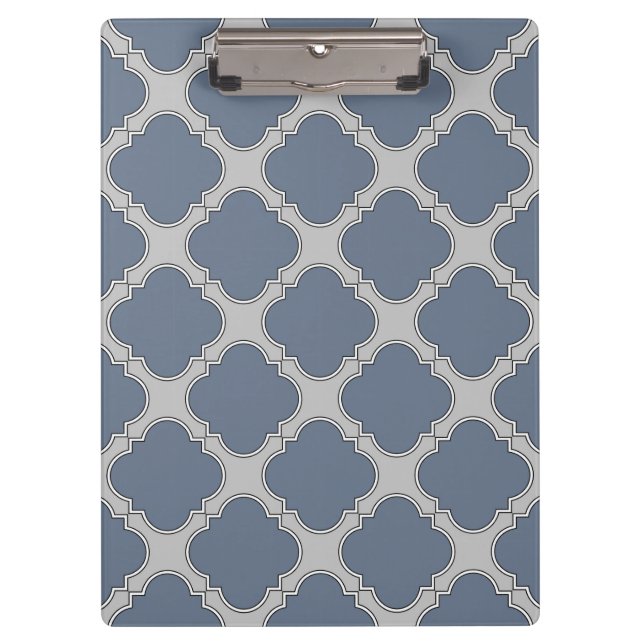 Porte-bloc Quatrefoil gris bleu (Devant)