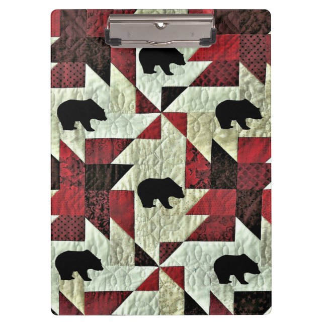 Porte-bloc Quilt d'ours noir (Devant)