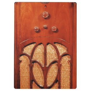 Porte-bloc Radio vintage en bois, belle, rétro, chic, élég