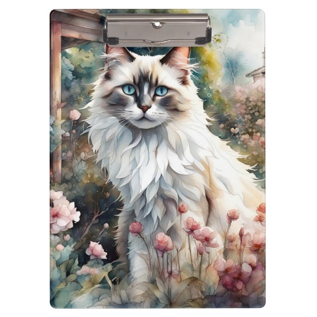 Porte-bloc Ragdoll Chat en anglais Garden (Devant)