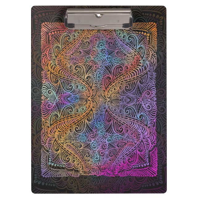 Porte-bloc Rainbow Kaleidoscope Mandala (Devant)