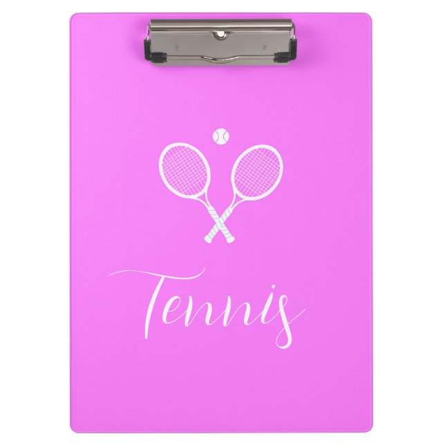 Porte-bloc Raquettes de tennis et boule rose profond (Devant)